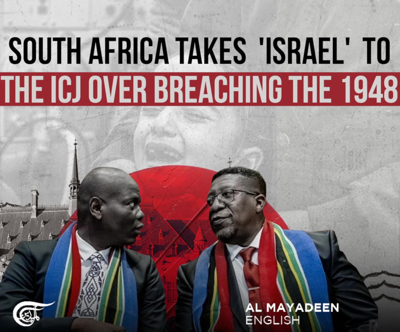 South Africa takes 'Israel' to the ICJ over breaching the 1948 Genocide Convention South Africa takes 'Israel' to the ICJ over breaching the 1948 Genocide Convention