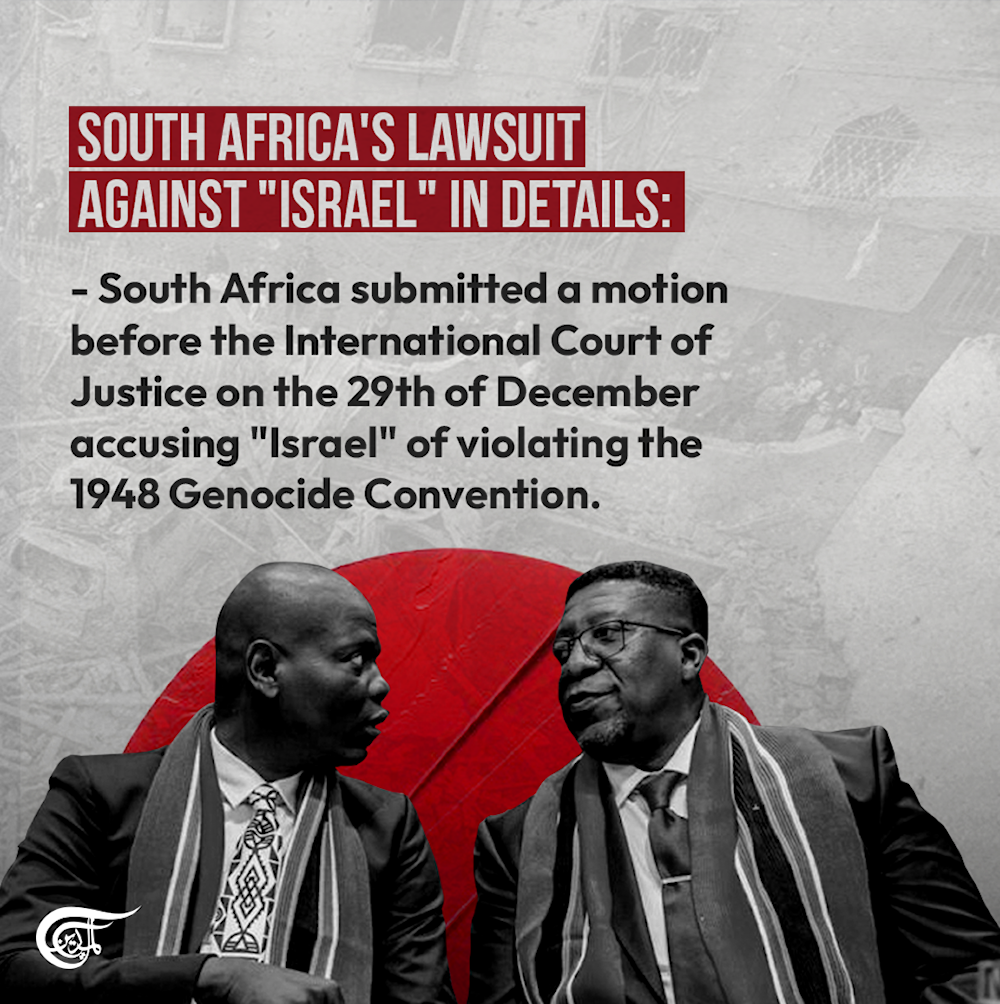 South Africa takes 'Israel' to the ICJ over breaching the 1948 Genocide Convention