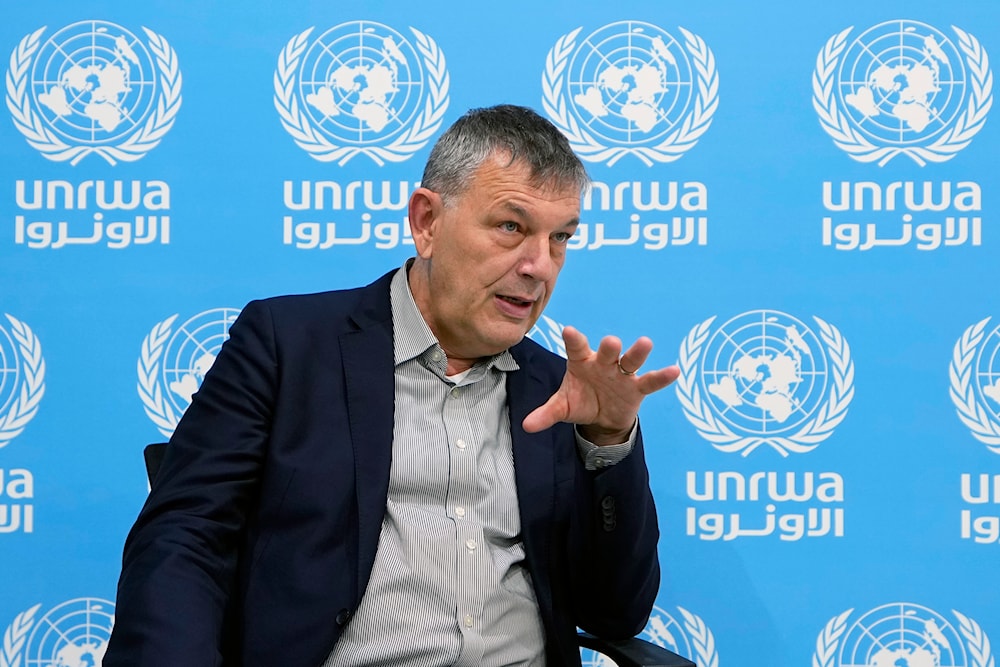 The Commissioner-General of the U.N. agency for Palestinian refugees, Philippe Lazzarini, speaks during an interview with The Associated Press at the UNRWA headquarters in Beirut, Lebanon, Wednesday, Dec. 6, 2023. (AP)