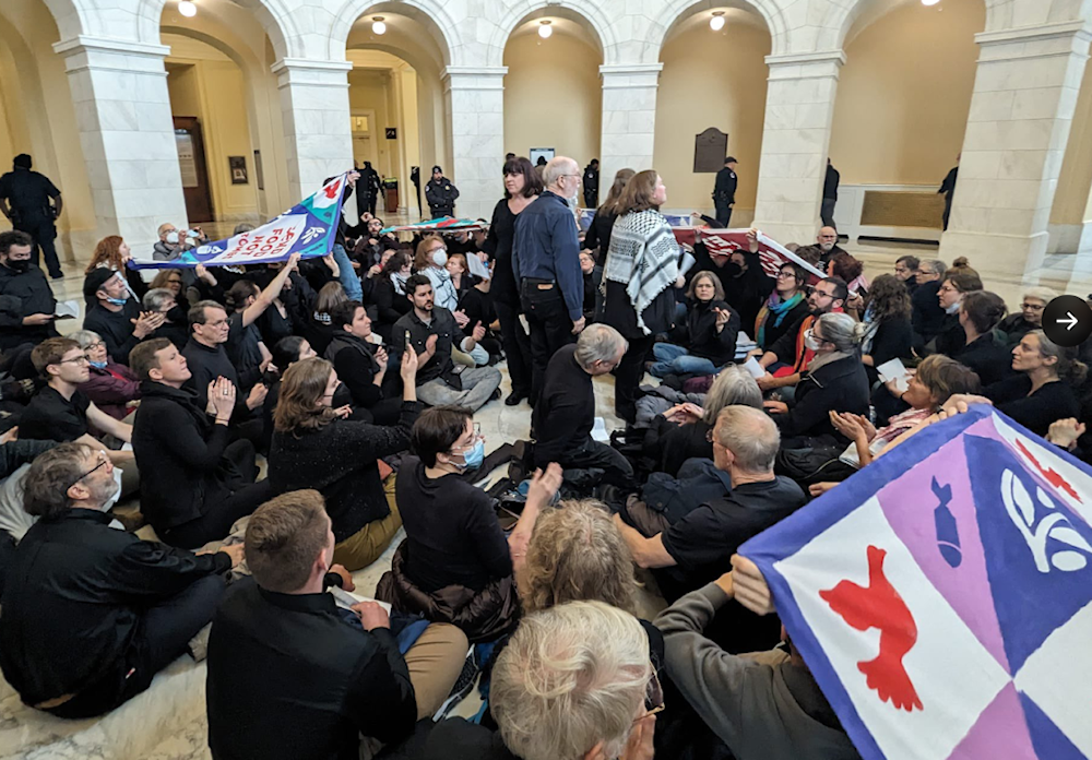 Close to 150 protesters demanding ceasefire arrested on Capitol Hill