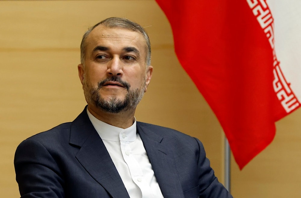 Iranian Foreign Minister Hossein Amir-Abdollahian is seen before a meeting with Japanese Prime Minister Fumio Kishida at Kishida's office in Tokyo, Aug. 7, 2023. (AP)
