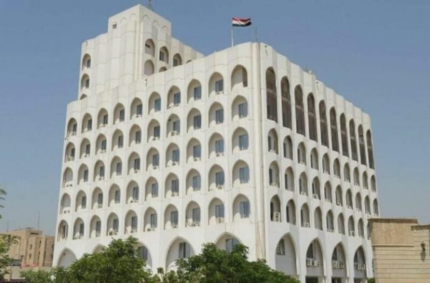 The Iraqi Foreign Ministry building in Baghdad, Iraq. (Social Media/X)