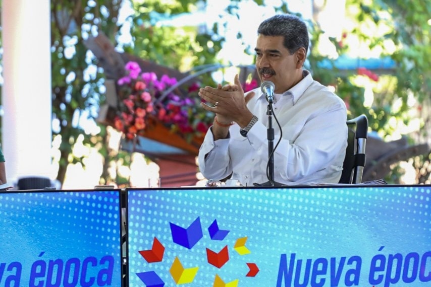 Venezuelan President Nicola Maduro speaking at the Congress of the New Era in Venezuela on Jan. 18, 2024. (Social media)