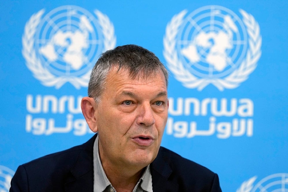 The Commissioner-General of the U.N. agency for Palestinian refugees, Philippe Lazzarini, speaks during an interview with The Associated Press at the UNRWA headquarters in Beirut, Lebanon, Wednesday, Dec. 6, 2023 (AP)