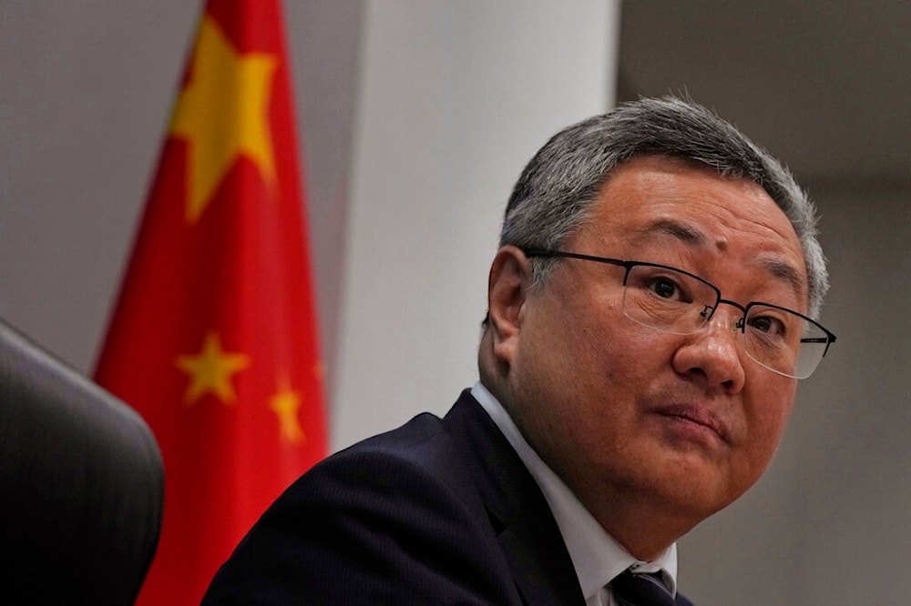 Fu Cong, the director general of the Foreign Ministry's arms control department, attends a press conference on nuclear arms control in Beijing, China, Tuesday, Jan. 4, 2022 (AP)