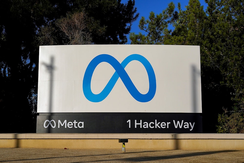 Meta's logo is seen on a sign at the company's headquarters in Menlo Park, Calif., Nov. 9, 2022.(AP)
