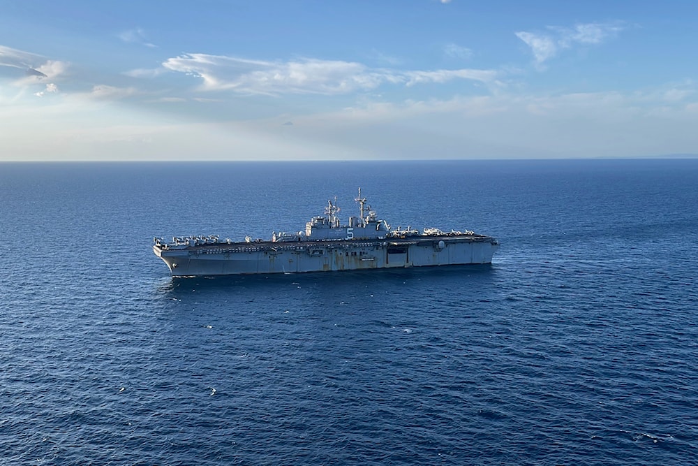The USS Bataan is seen in the Aegean Sea, Greece, Thursday, January 18, 2024. (AP)