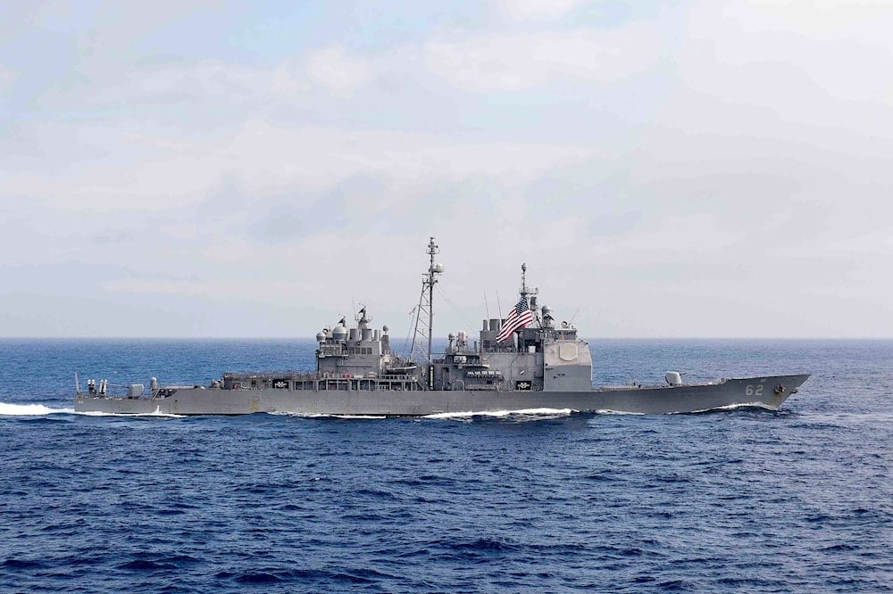 The U.S. Navy is sailing the USS Chancellorsville and the USS Antietam warships through the Taiwan Strait Sunday, Aug. 28, 2022. (AP)