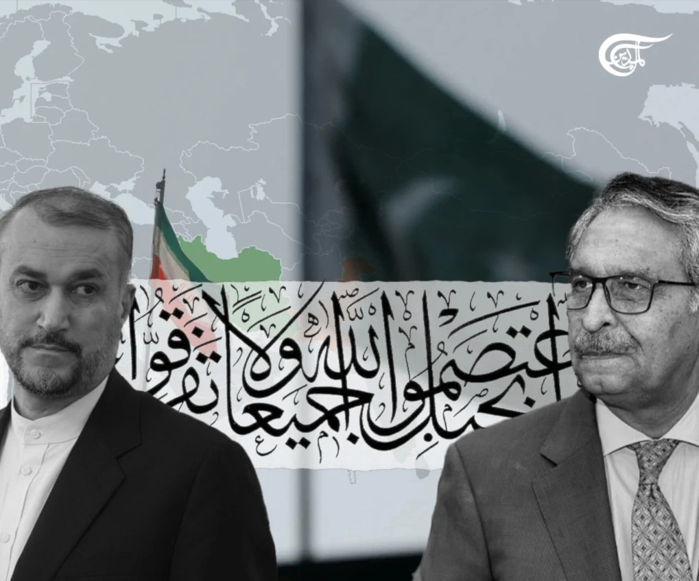 The voices that mobilize this essentialist discourse, claiming that Iran and Pakistan are destined for confrontation due to their sectarian configuration, aim to create that scenario of division. (Al Mayadeen English; Illustrated by Arwa Makki)