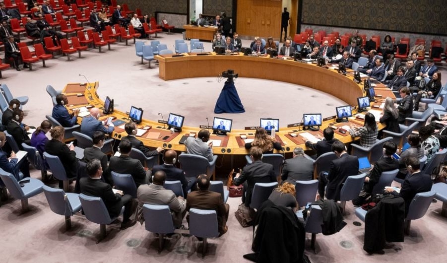 Members of the Security-Council gather for a meeting on the maintenance of international peace and security in the Red Sea on Wednesday, January 3, 2024. (United Nations)