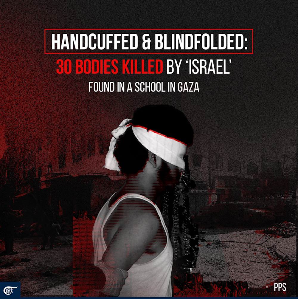 Handcuffed & blindfolded: 30 bodies killed by ‘Israel’ found in a school in Gaza 