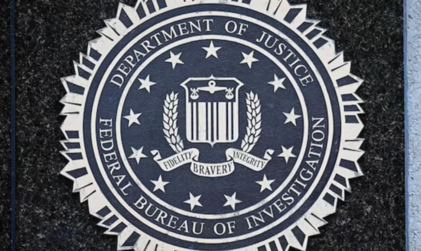 The seal of the Federl Bureau of Investigation is seen outside its headquarters in Washington DC, on August 15, 2022. (AFP)