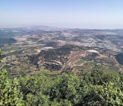 mountain's top as seen from Lebanon