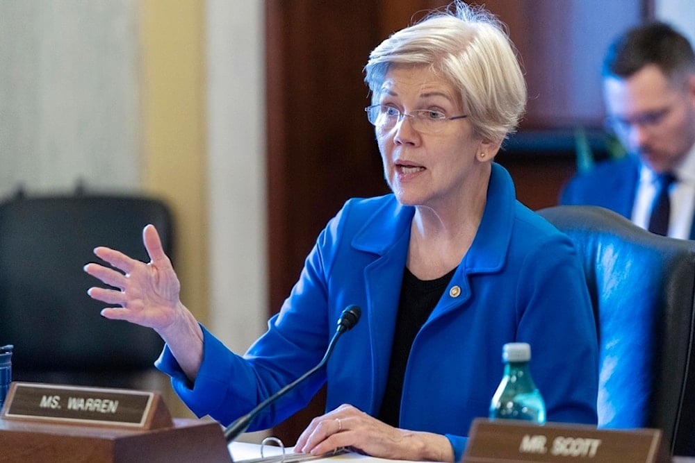 Sen. Elizabeth Warren, D-Mass., speaks in Capitol Hill in Washington Wednesday, Dec. 6, 2023, (AP)