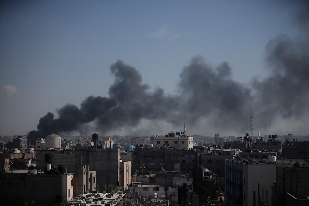Smoke rises after an Israeli strike in Khan Younis, Gaza Strip, Saturday, Jan. 6, 2024. (AP)