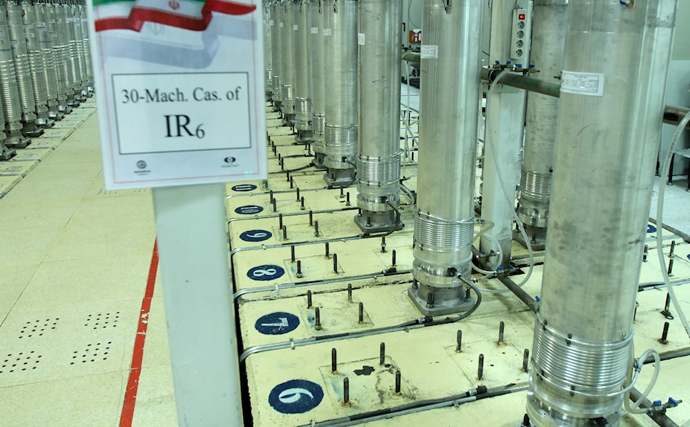 This photo released Nov. 5, 2019, by the Atomic Energy Organization of Iran, shows centrifuge machines in the Natanz uranium enrichment facility in central Iran. (AP)