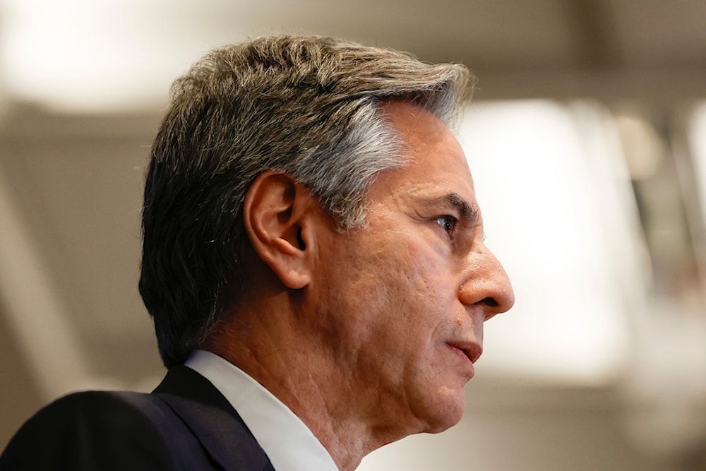 US Secretary of State Antony Blinken answers questions during a press conference in 