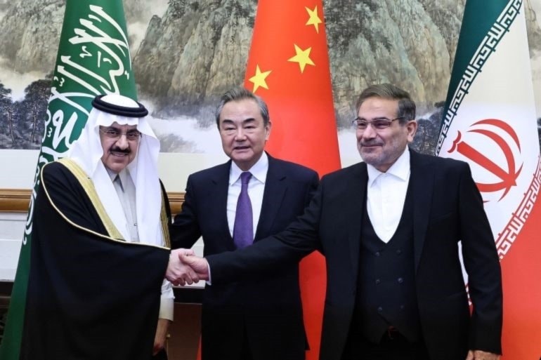 Chinese diplomat Wang Yi, brings together his Saudi and Iranian counterparts in Beijing summit