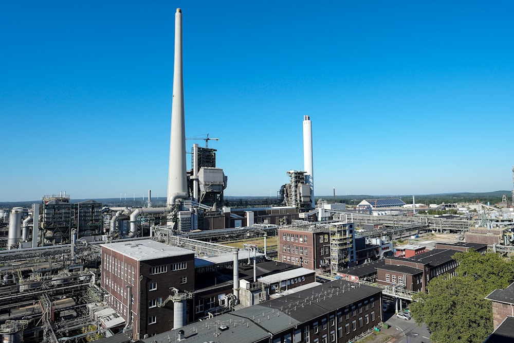 A coal-fired power station of German specialty chemicals company Evonik Industries is in operation at the Marl Chemical Park in Marl, Germany, Thursday, Sept. 7, 2023(AP)