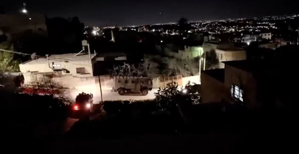 Footage of IOF military vehicles raiding the Balata Camp in Nablus on February 11, 2024. (ScreenGrab/X) 
