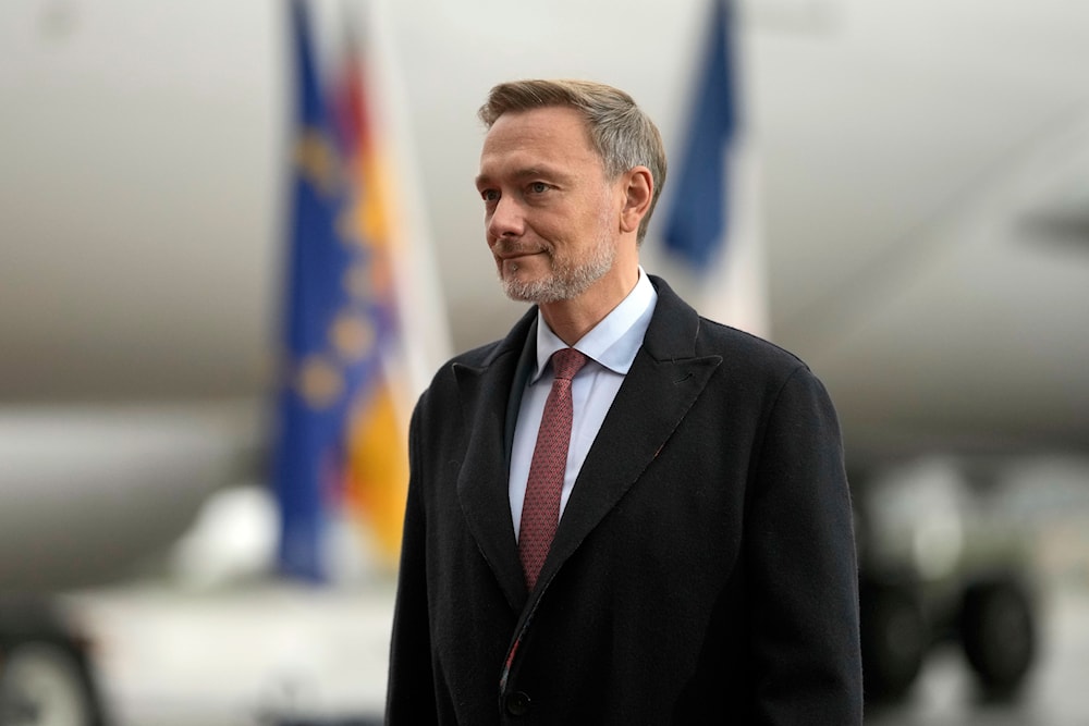 German Finance Minister Christian Lindner arrives for a joint cabinet meeting of the German and French Government in Hamburg , Germany, Monday, Oct. 9, 2023(AP)
