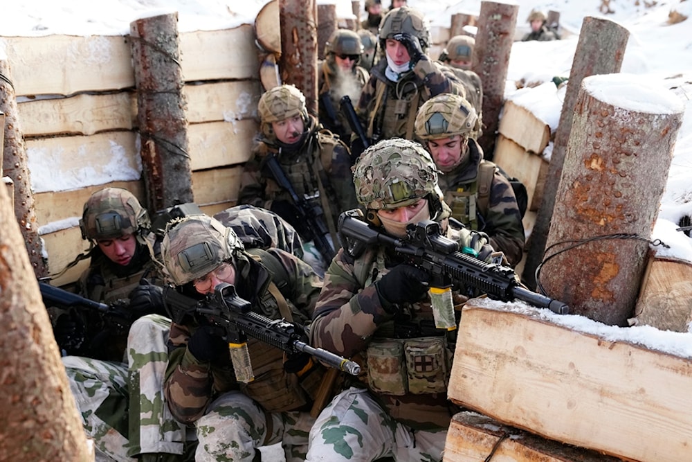 French soldiers attend the Winter Camp 23 military drills near Tapa, Estonia, Sunday, Feb. 5, 2023 (AP Photo/Pavel Golovkin, File)