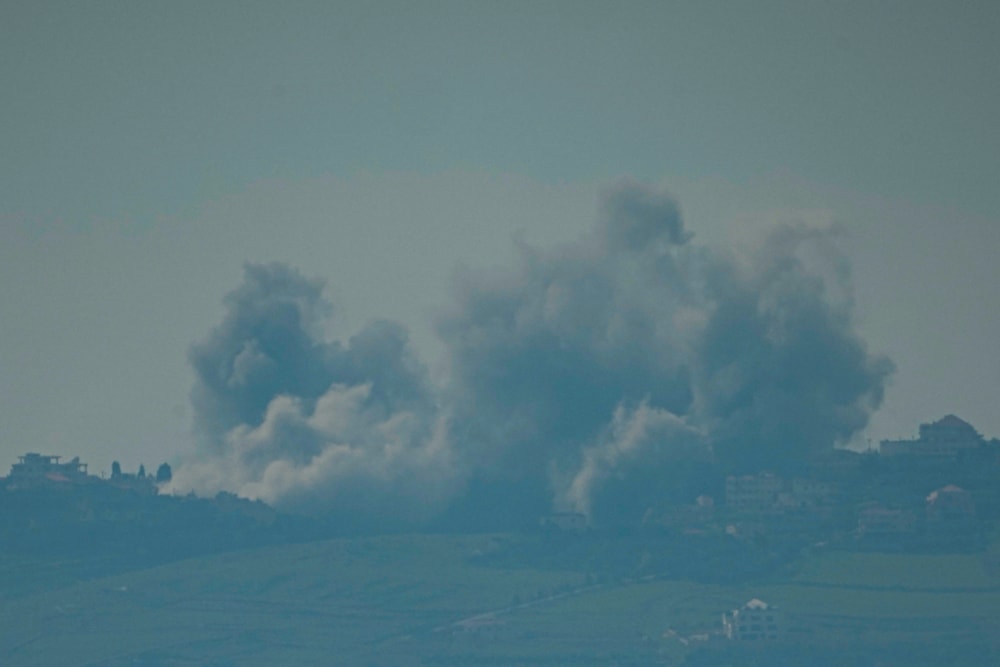 Smoke rises following an Israel military bombardment in southern Lebanon as seen from northern occupied Palestine, Thursday, Feb. 15, 2024(AP)