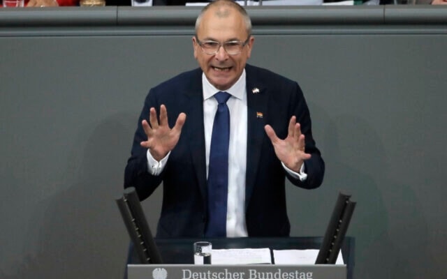 Green party's Volker Beck speaks in a debate of the German parliament Bundestag in Berlin, Germany, Friday, June 30, 2017. (AP)