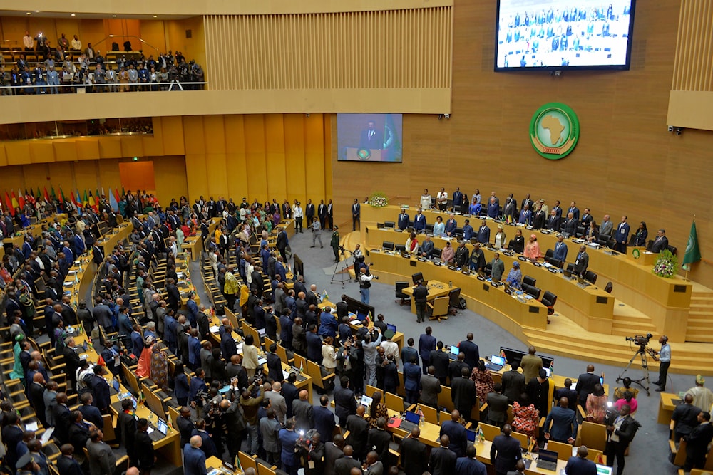 African heads of state attend the 37th Ordinary session of the Assembly of the African Union (AU) Summit at the AU headquarters in Addis Ababa, Ethiopia, Saturday, February 17, 2024. (AP)
