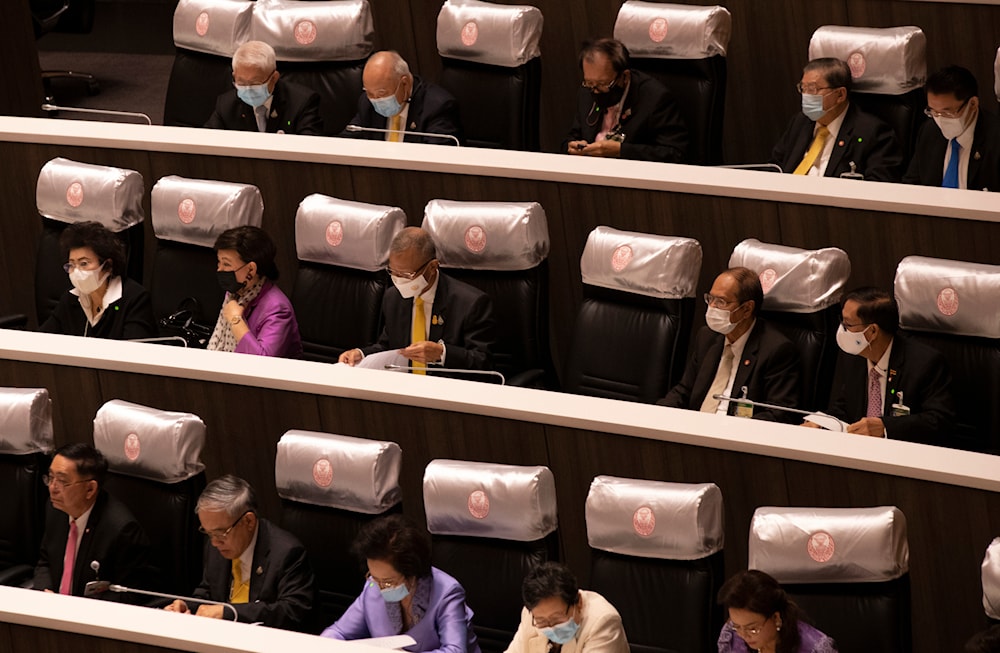  In this Nov. 17, 2020, file photo, the Senate members attend a joint session of the House and Senate at the Parliament in Bangkok, Thailand.(AP)