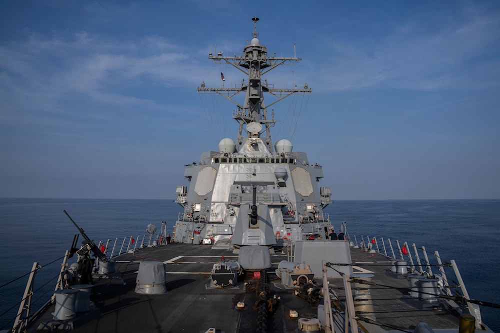 View of the U.S.S. Gravely (DDG 107) destroyer in the south Red Sea, Tuesday, Feb. 13, 2024(AP)