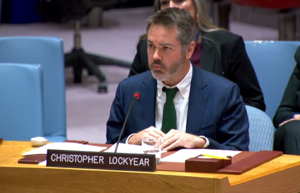 MSF Secretary General Christopher Lockyear is pictured at the UN Security Council on Feb. 22, 2024. (Screengrab)