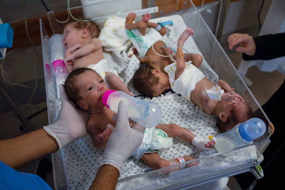 Medics prepare premature babies for transport to Egypt after they were evacuated from Shifa Hospital in Gaza City to a hospital in Rafah on Nov. 20, 2023. (AP)