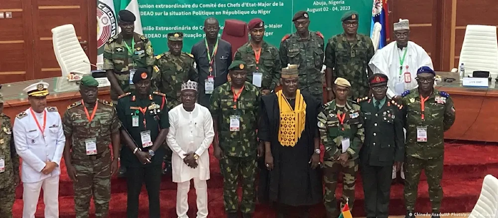 West African military chiefs meeting in Ghana in 2023 (AP)