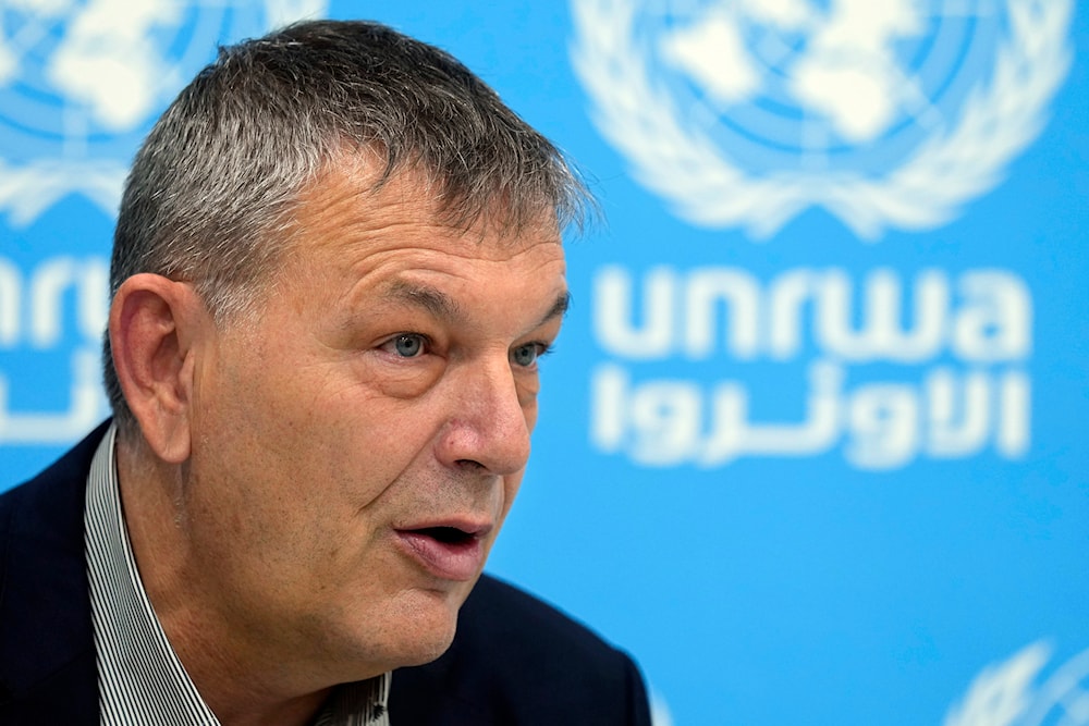The Commissioner-General of the U.N. agency for Palestinian refugees, Philippe Lazzarini, speaks during an interview with The Associated Press at the UNRWA headquarters in Beirut, Lebanon, Wednesday, Dec. 6, 2023.(AP)
