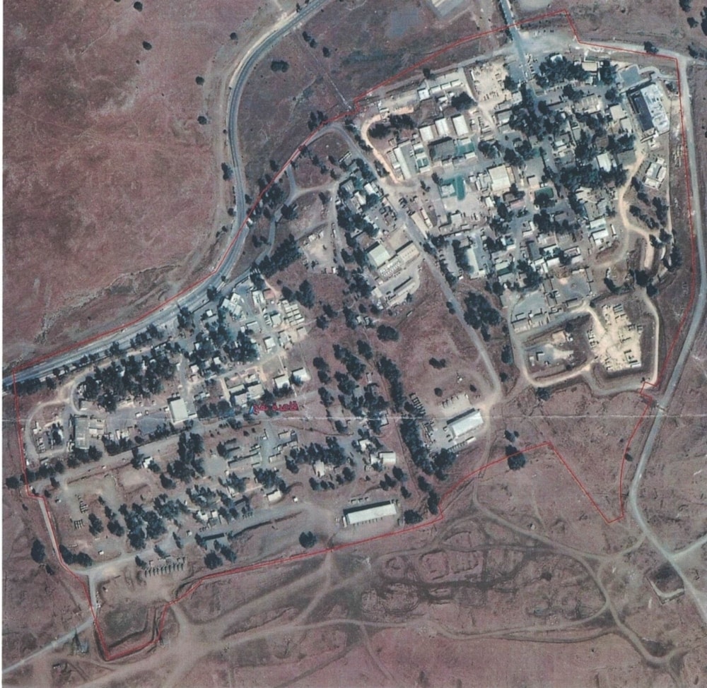 An aerial photo of the Israeli Nafah base in the occupied Syrian Golan (Google)