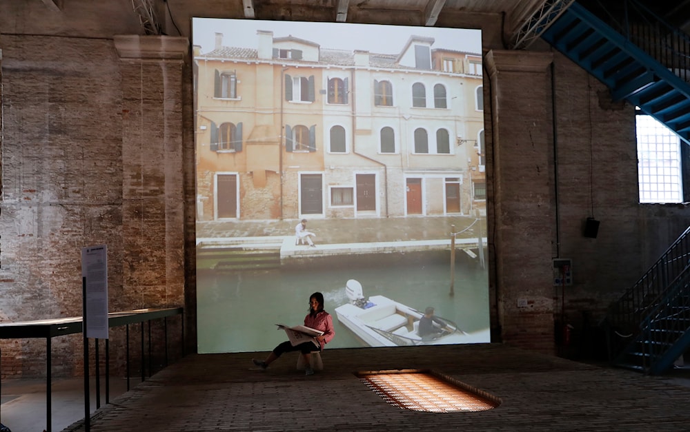 An installation by Rozana Montiel, at the Biennale International Architecture exhibition, in Venice, Italy, Wednesday, May 23, 2018. (AP)
