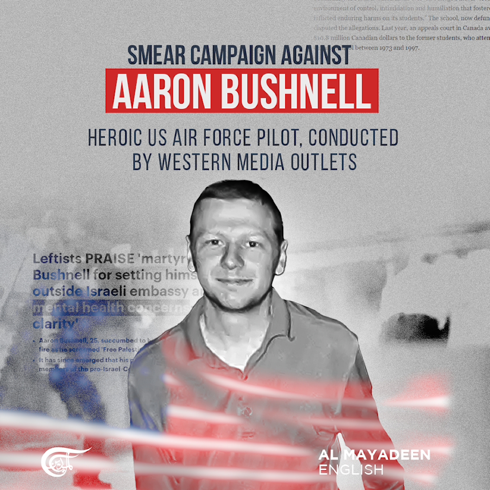 Smear Campaign against Aaron Bushnell, heroic US Air Force Pilot, conducted by Western media outlets