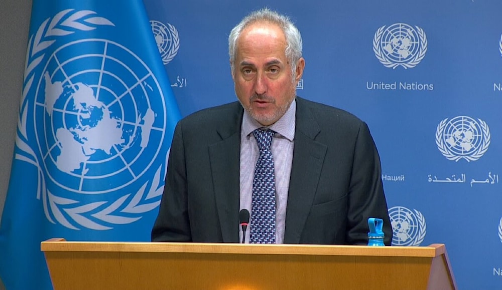 Stephane Dujarric, Spokesperson for UN Secretary-General, speaking at a press release in 2022. (UN)