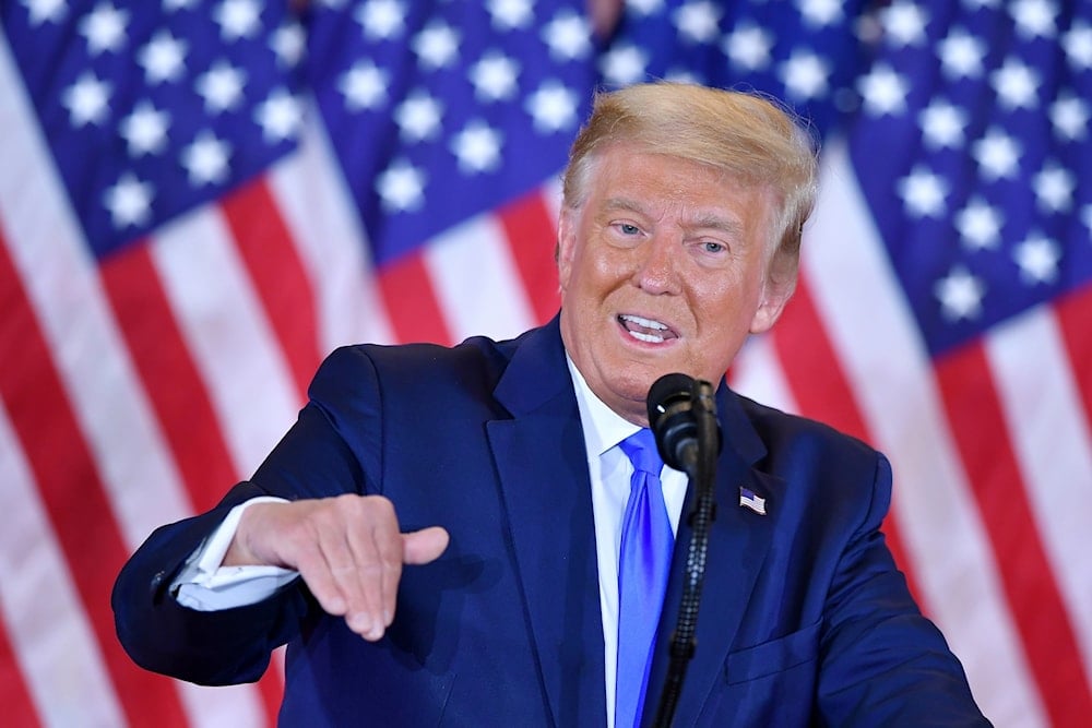 US President Donald Trump speaks in the East Room of the White House in Washington, DC early on November 4, 2020 (AFP)