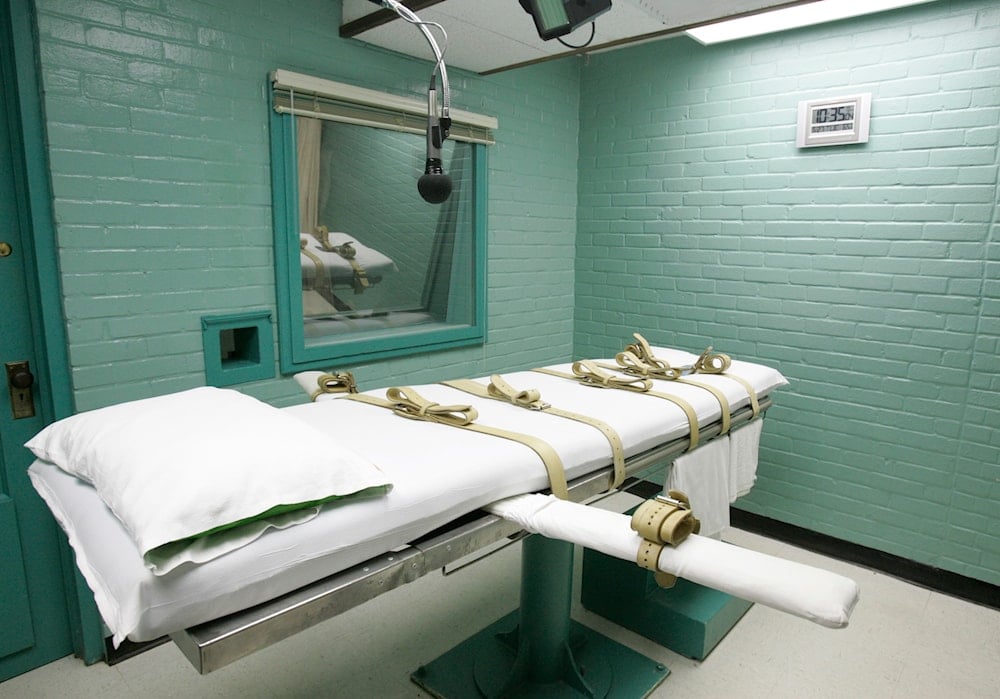 The state of Texas execution chamber in Huntsville, Texas, is pictured on May 27, 2008 (AP)