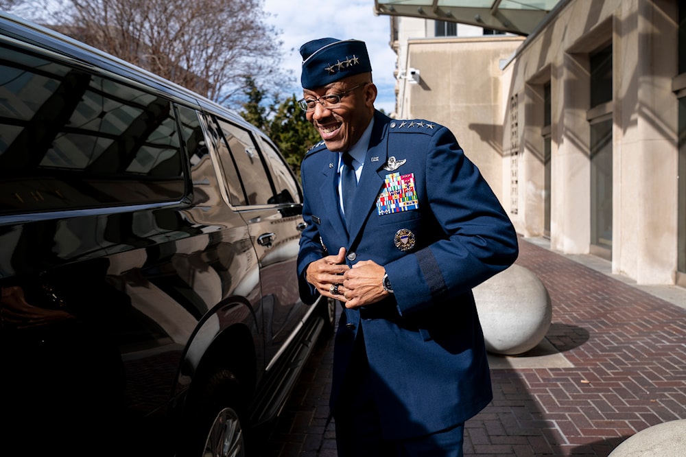 Then-Air Force Chief of Staff Gen CQ Brown, Jr. at the Brookings Institution in Washington, February 13, 2023 (AP)