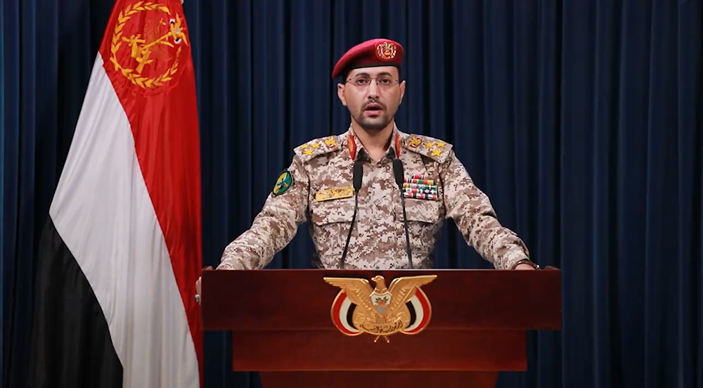 Yahya Saree, the spokesperson of the Yemeni Armed Forces in a press brief on February 6, 2024. (Social media)