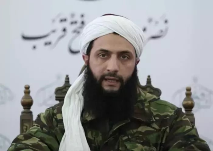 HTS head, Abu Mohammad al-Joulani. (ScreenGrab/HTS video) 