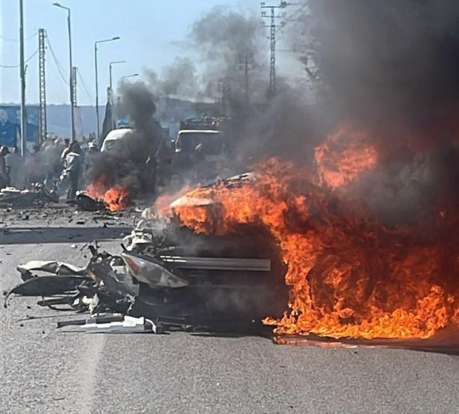 Israeli drone targets civilian car near Rashidieh refugee camp, Tyre
