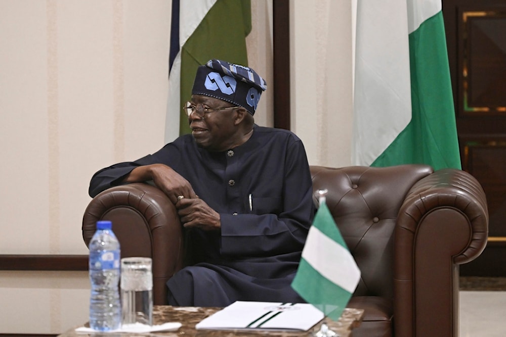 Nigerian President Bola Tinubu listens during a meeting with US Secretary of State Antony Blinken, at the Presidential Villa in Abuja, Nigeria, Tuesday, Jan. 23, 2024. (AP)