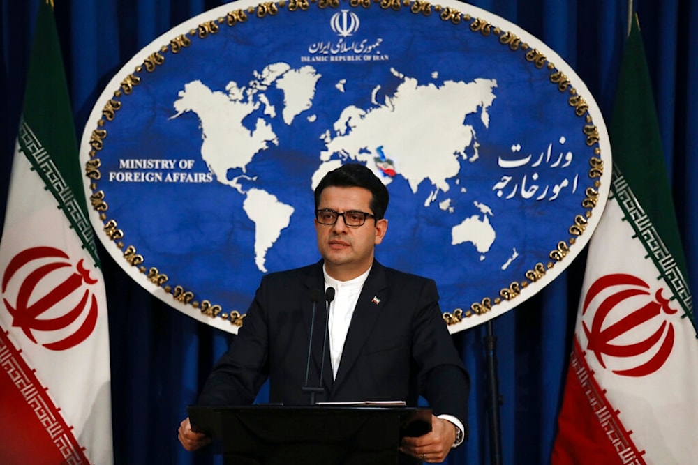 In this May 28, 2019 file photo, Iran's then-Foreign Ministry spokesman Abbas Mousavi speaks at a media conference in Tehran, Iran. (AP)