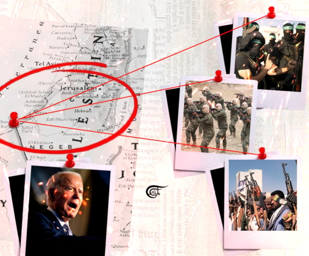 Politically, any manifestation of sovereignty, whether in public life or on the battlefield, is an expression of presence and attendance for the sake of completing the national liberation project. (Al Mayadeen English; Illustrated by Batoul Chamas)