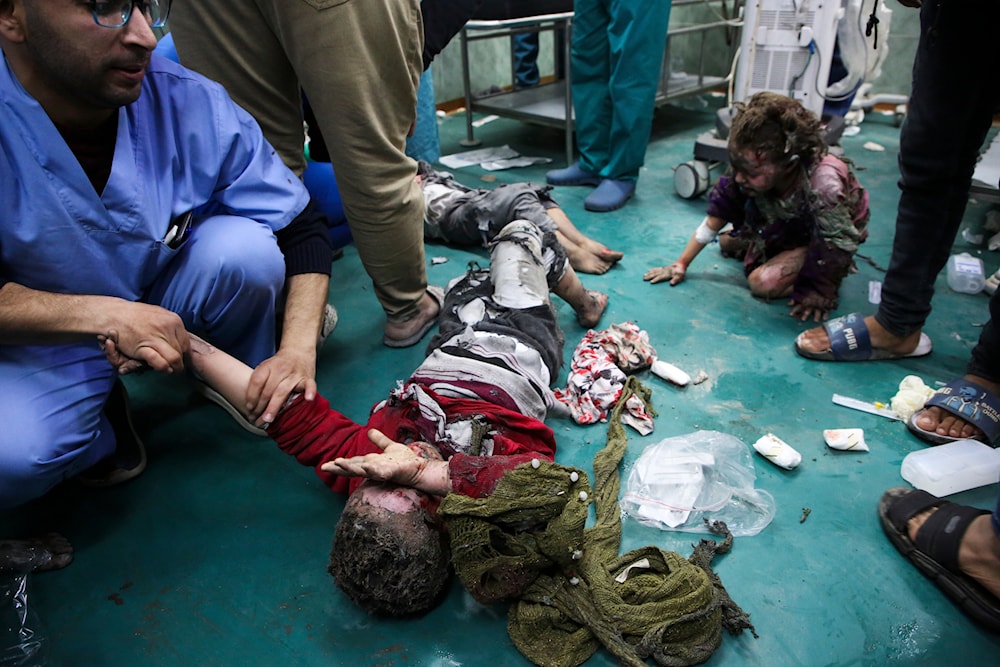 Palestinians wounded in the Israeli bombardment are brought to a hospital in Rafah, Gaza Strip. Sunday, March 24, 2024.(AP)