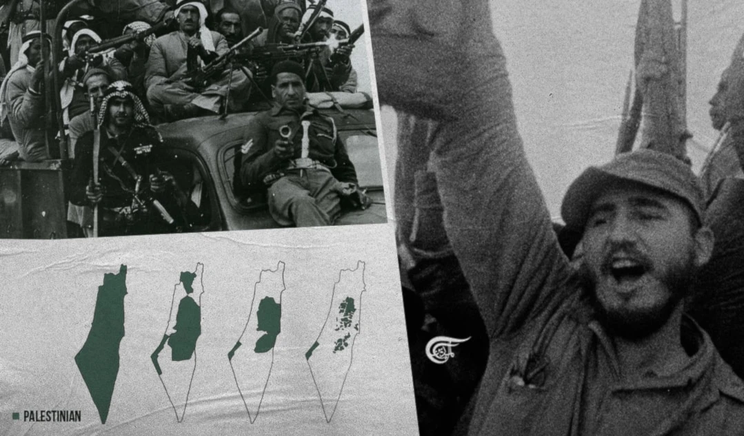 It is not understandable why countries with very little to lose, some surviving under countless US sanctions, such as Cuba, continue to replicate the colonial discourse of the "two States". (Al Mayadeen English; Illustrated by A. Makki) It is not understandable why countries with very little to lose, some surviving under countless US sanctions, such as Cuba, continue to replicate the colonial discourse of the "two States". (Al Mayadeen English; Illustrated by A. Makki)